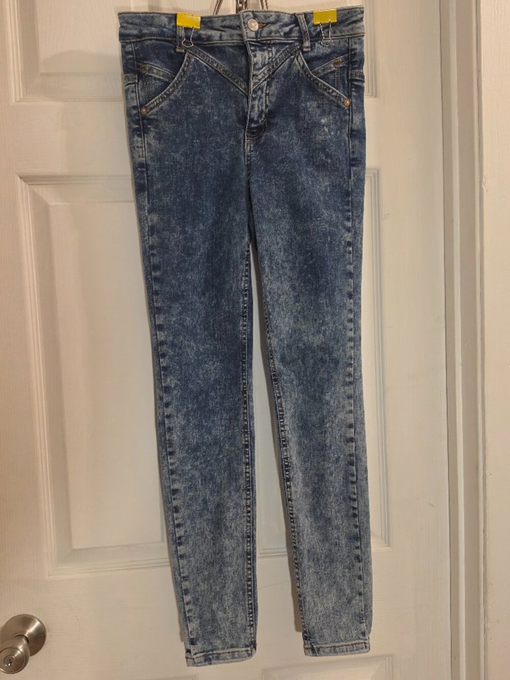 Free People – We The Free Acid Wash High‑Waisted Tapered Jeans – Size 26